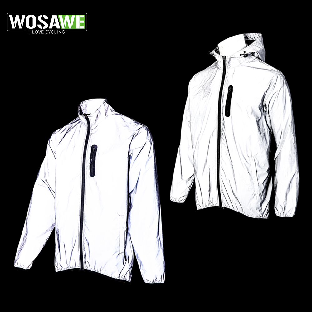 Running Gear Rain - Wosawe jaqueta totalmente reflexiva masculina ao