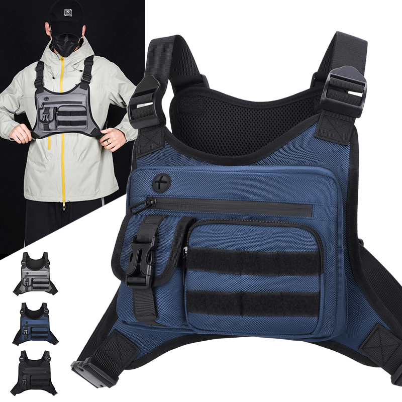 Running Gear Usa - Bolsa Tática de Peito Masculina Impermeável