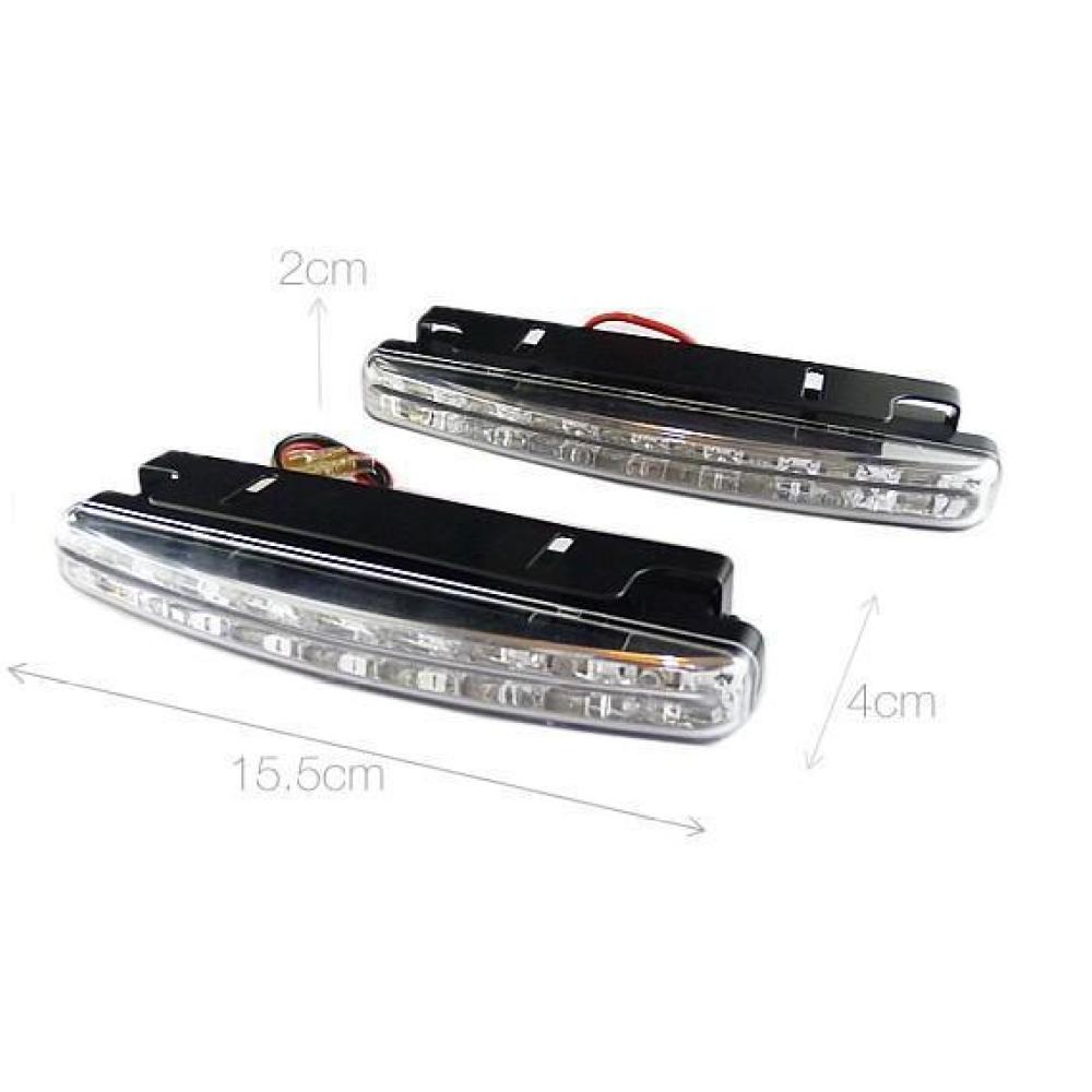 Running Gear Auto - Luz Diurna Automotiva 8LED Universal para