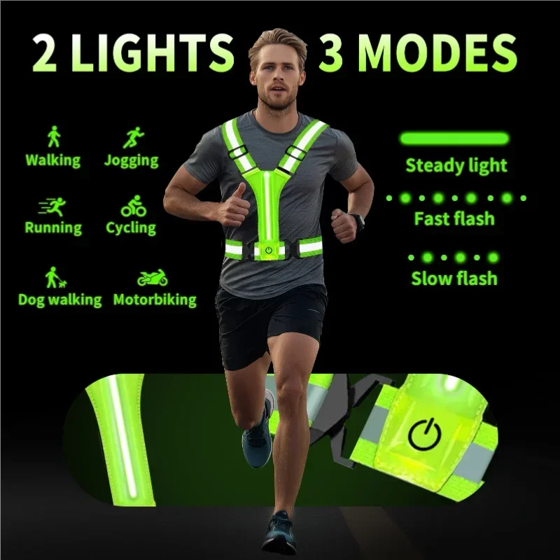 LED Reflective Vest Running Ge - Running Gear Lights avaliação e preço