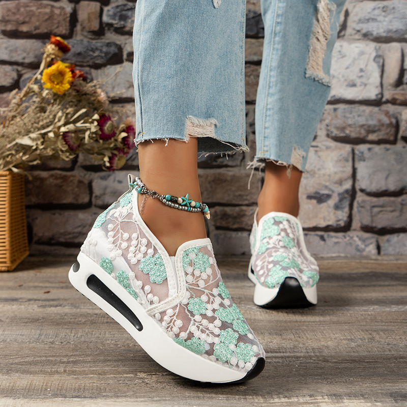 Sapatilhas de renda plataforma - Running Gear Shoes avaliação e preço